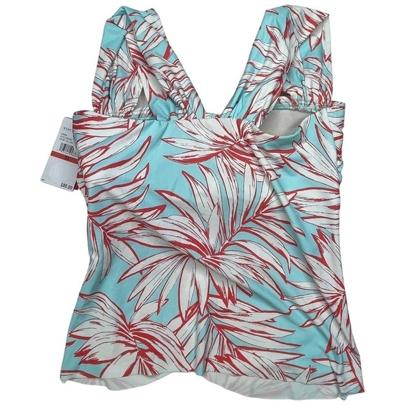 Vince Camuto Coastal Blue Draped Womens Tankini Swim Top Size XS - Picture 10 of 10